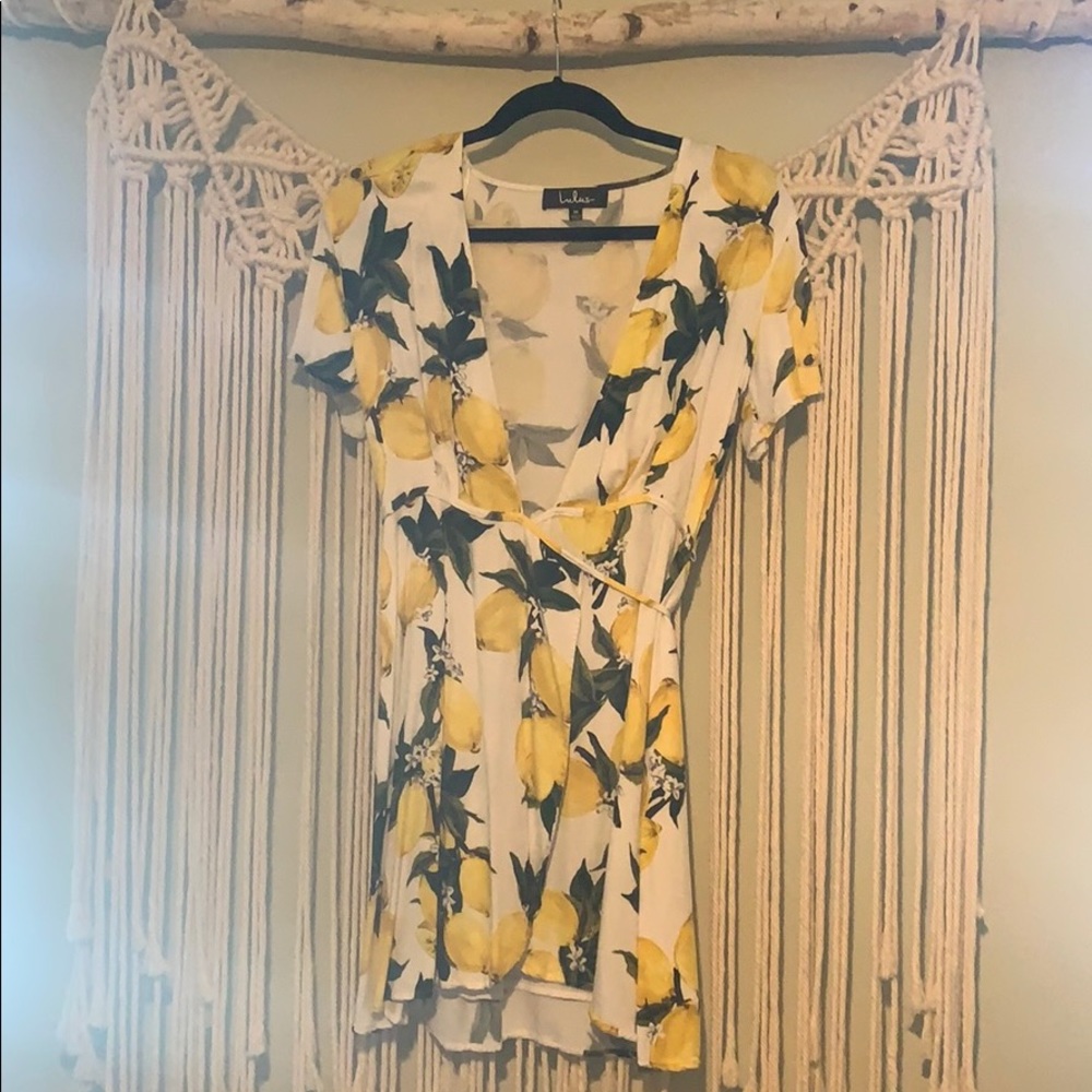 Lulus M Lemon Wrap Dress